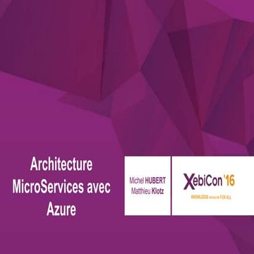 Xebicon   architectures microservices azure v1.0