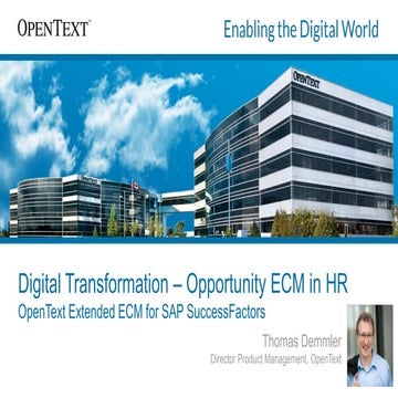 Extended ECM for SAP SuccessFactors - Digital Transformation with ECM in HR