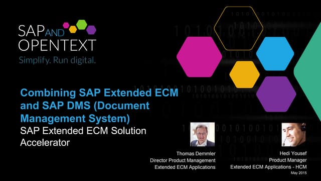 Combining SAP Extended ECM and SAP ...