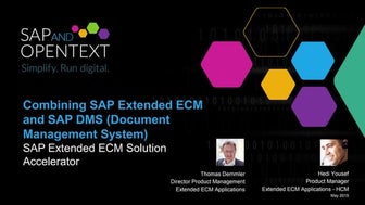 Combining SAP Extended ECM and SAP DMS (Document Management System)
