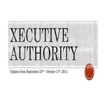 Xecutive authority