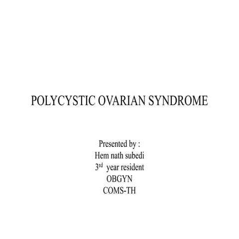 Polycystic ovarian syndrome