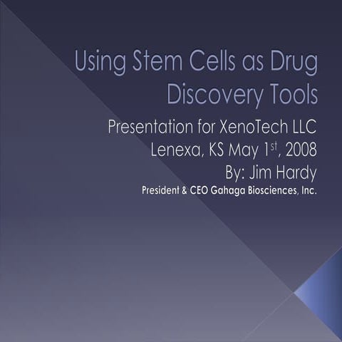 Xenotech presentation May 1 2008