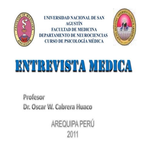entrevista medica psicologia medica