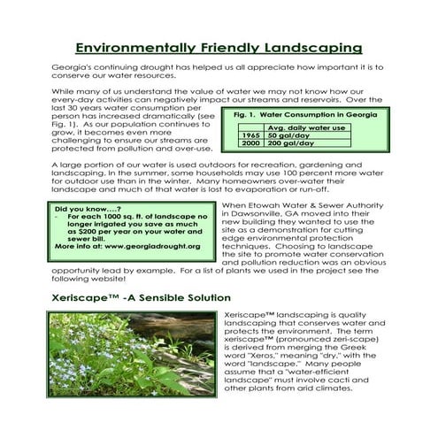 Environmentally Friendly Landscaping - Upper Etowah River Alliance