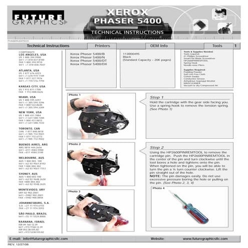 Manual de Recarga Xerox Phaser 5400 13R495