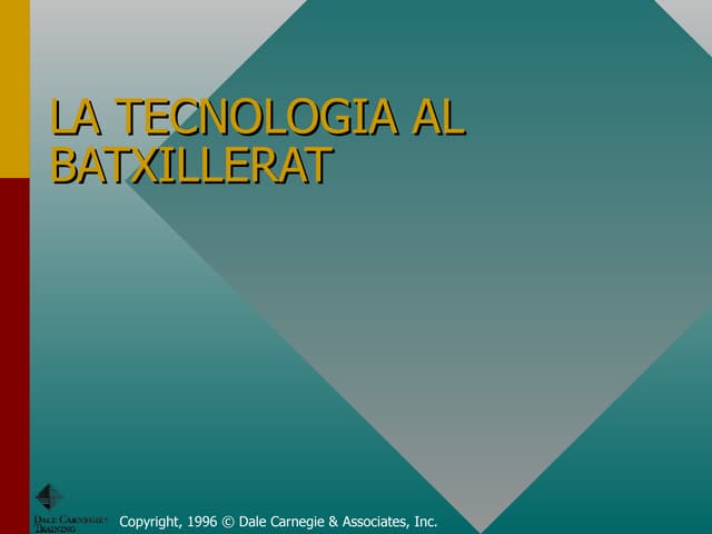 LA TECNOLOGIA AL BATXILLERAT