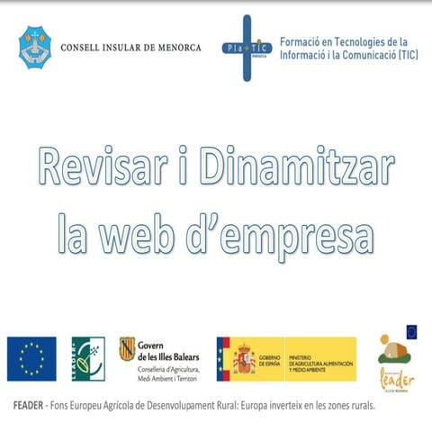 Optimitzar i dinamitzar la teva web de venta o reserva online