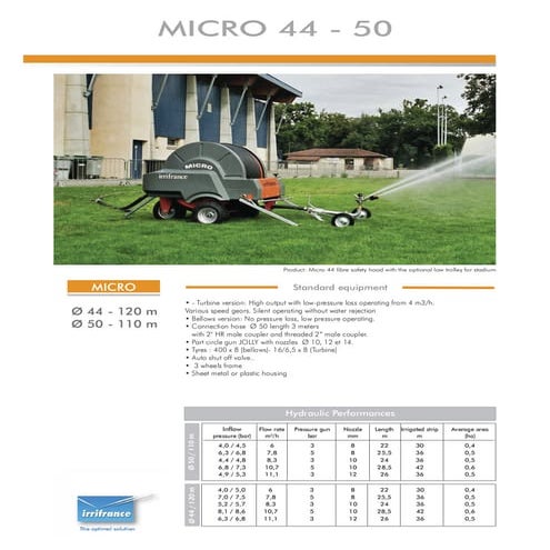 Xe tuoi irrifrance micro 44 50 reel machine