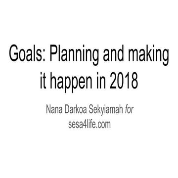 How to set goals