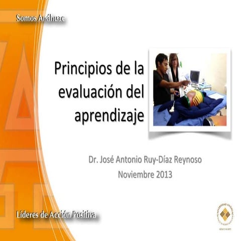 Principios de la evaluación del aprendizaje