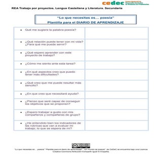 Plantilla para el diario de aprendi...