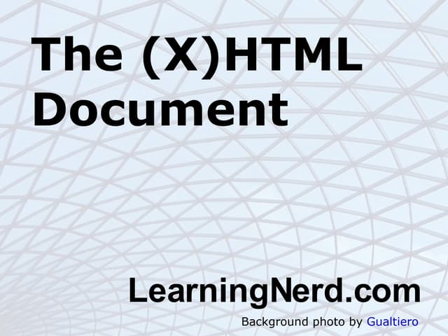The (X)HTML Document | PPT