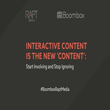 Interactive Content is the new Content