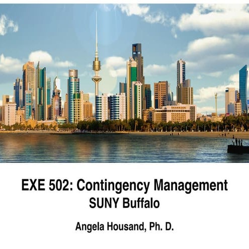 Contingency Management Lecture