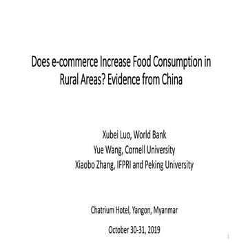 Does e-commerce Increase Food Consumption in Rural Areas? Evidence from China