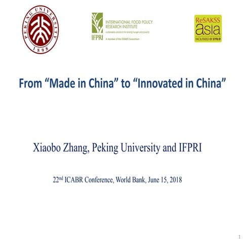 From "Made in China" to "Innovated in China"