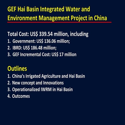 Xiaolan Zhang - Hai River Basin Presentation