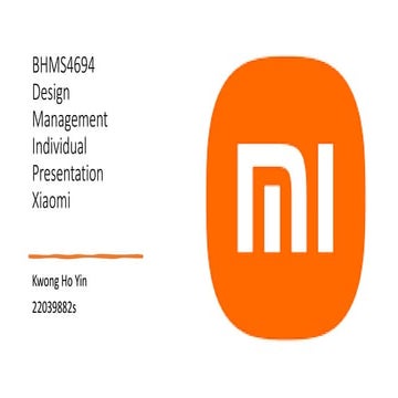 xiaomi case study: Design Management capability development | PDF
