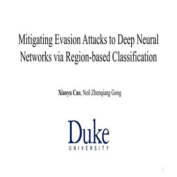 2019 Triangle Machine Learning Day - Mitigating Evasion Attacks to Deep Neura...
