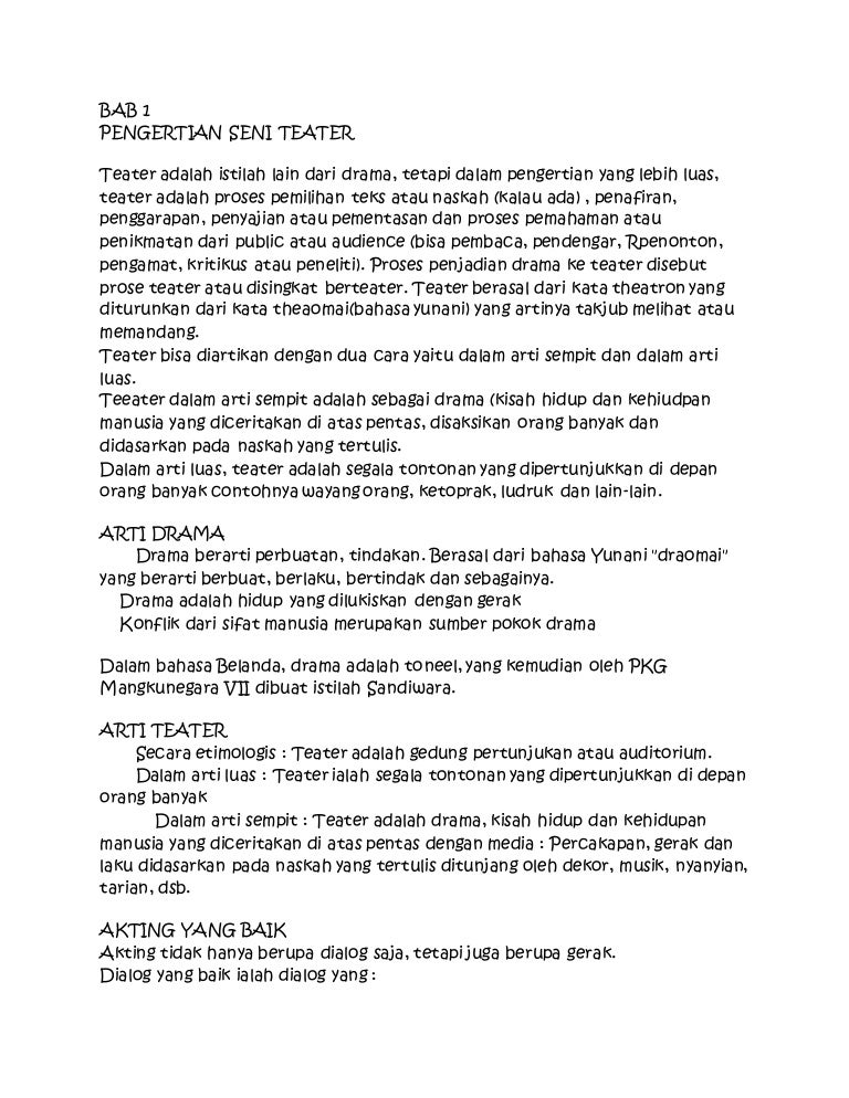 Teater Yang Penyajiannya Berupa Musik Dan Nyanyiannya