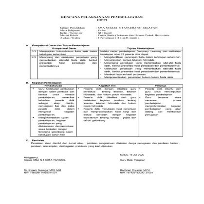 RPP HUKUM ARCHIMEDES | DOCX