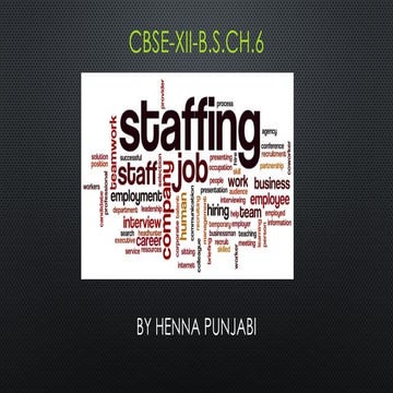 Staffing recruitment selection  training