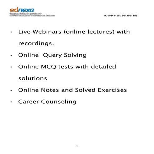 Notes for JEE Main 2014 Physics - Wave Motion Part I