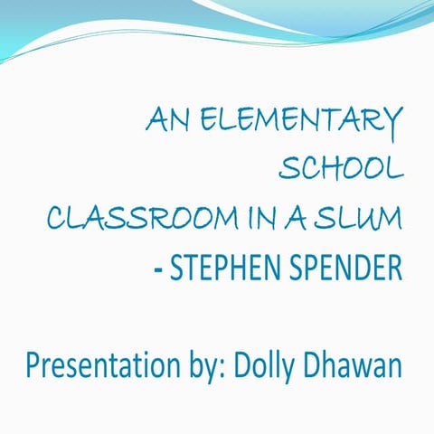 Xii  elementary class room in a slum