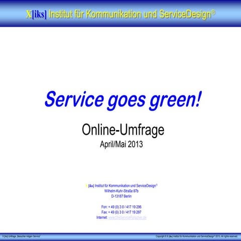 Service goes green