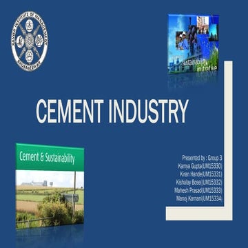 Development of Low Carbon Cement | PPT