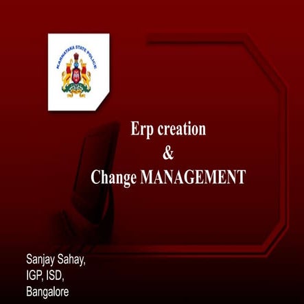 Xime erp creation & change management 18082013