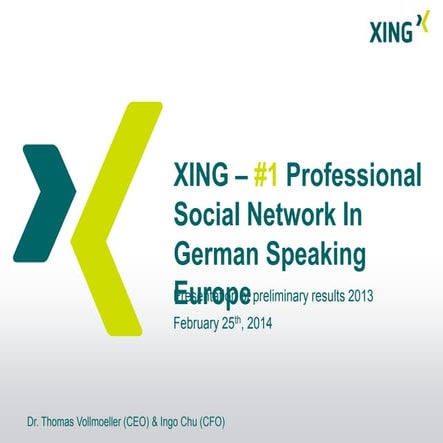 XING AG Preliminary Results 2013