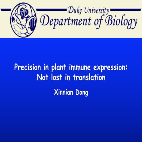 Precision in Plant Immune Expression: Not Lost in Translation 