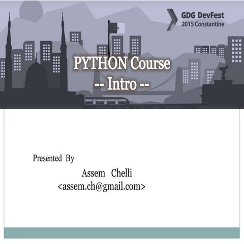 Python Workshop | PPT