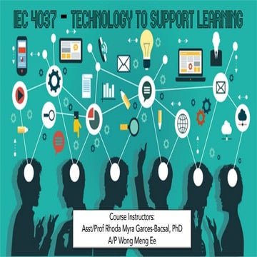 Introduction to the use of technology in supporting learning