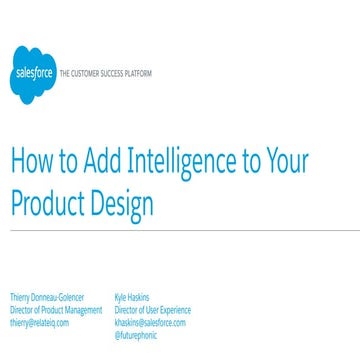 How to Add Intelligence to Your Product Design