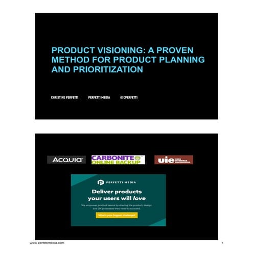 Product Visioning: A Proven Method for Product Planning and Prioritization