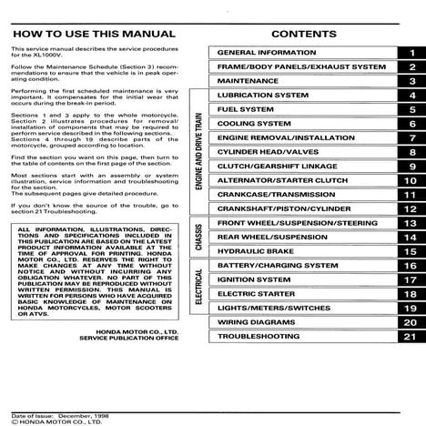 Xl1000 varadero service manual