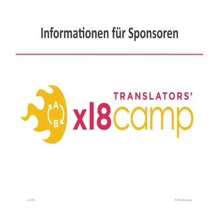 xl8Camp Informationen für Sponsoren