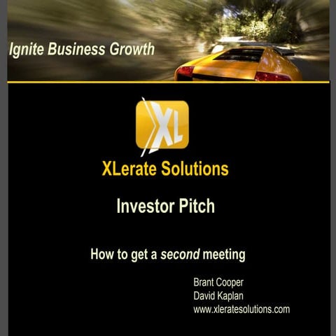 XLerate Solutions Investor Pitch Template