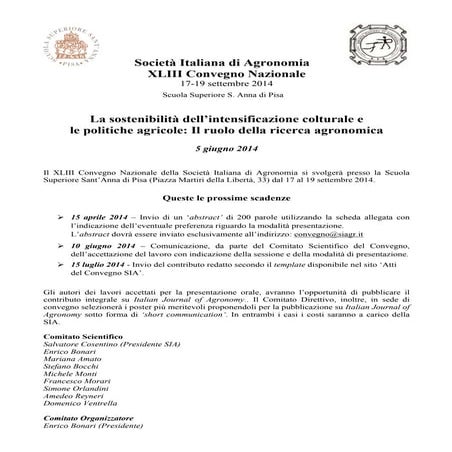 Xliii convegno sia ii circolare 