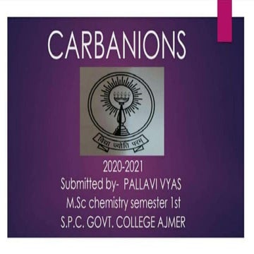 Carbanions