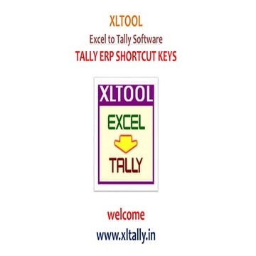 Tally ERP 9 Shortcut Keys