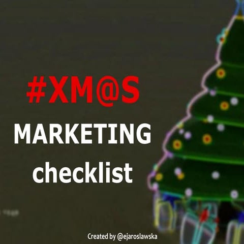 #Xm@s Marketing Checklist (website, e-mail, promotions)