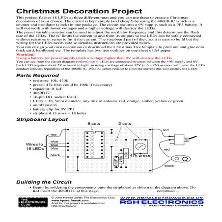 Electronic Circuit For Christmas Tree