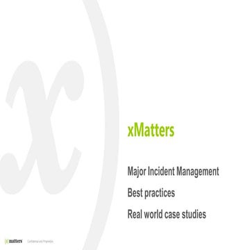 Major Incident Management