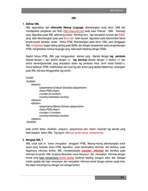 Tentang XML