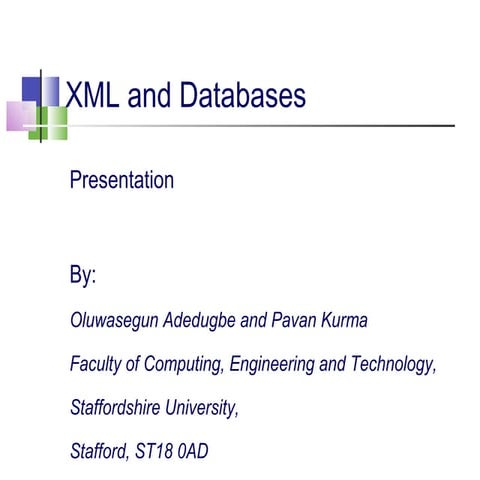 XML and Databases | PPT