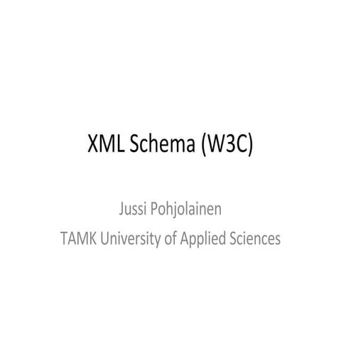 XML Schema (W3C)